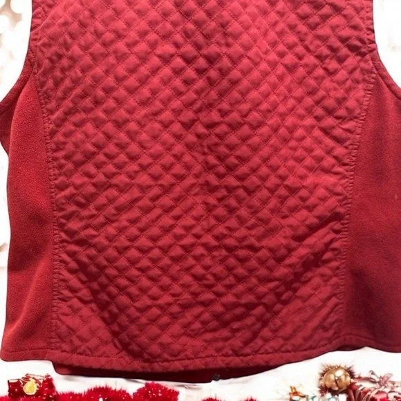 🌟 Columbia Lined Zip Front Red Vest, Sz XL Women’s lightweight technical - Picture 6 of 14